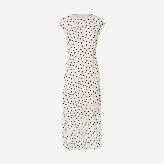 Sapoppy Dress - Drifting Dots Egret - Galvanic.co