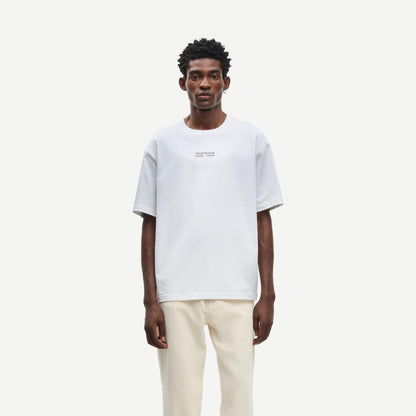 Samsoe Samsoe Sauni T-Shirt featuring a hazy fields print in soft, muted colors, casual fit, and comfortable fabric.