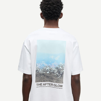 Samsoe Samsoe Sauni T-Shirt in Hazy Fields design, soft cotton fabric with a relaxed fit and subtle graphic print.