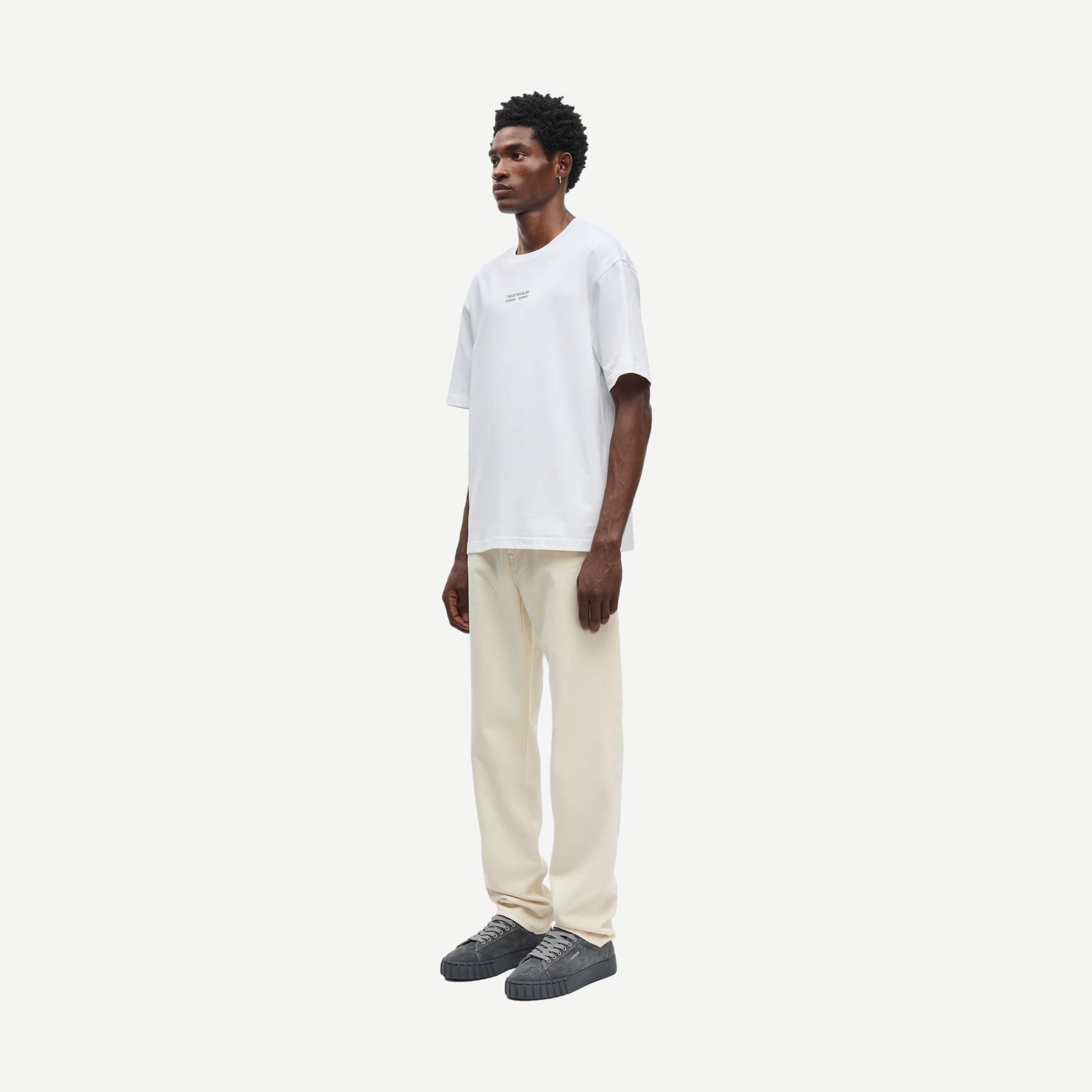 Samsoe Samsoe Sauni T-Shirt with Hazy Fields design, soft fabric, and casual fit, shown in a close-up view.