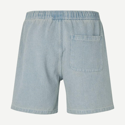 Light denim Sajabari shorts by Samsoe Samsoe featuring a casual fit and classic denim texture.
