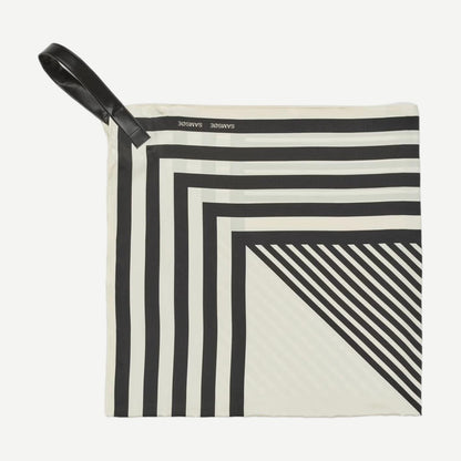 Black Saelli Scarf Bag by Samsoe Samsoe, stylish bag with woven scarf detail, versatile for everyday wear.