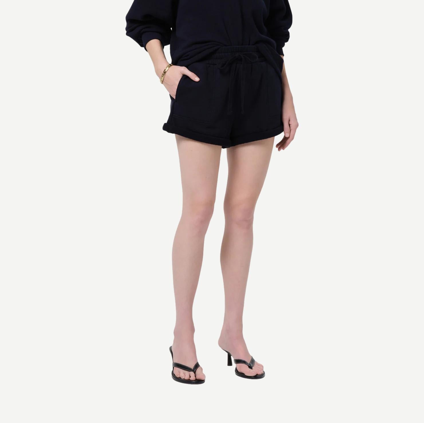 Vivienne Rolled Sweatshort - Navy - Galvanic.co