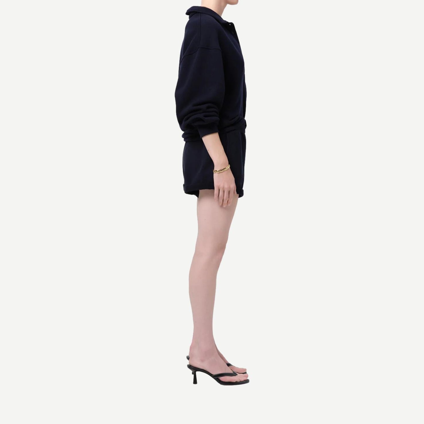 Vivienne Rolled Sweatshort - Navy - Galvanic.co