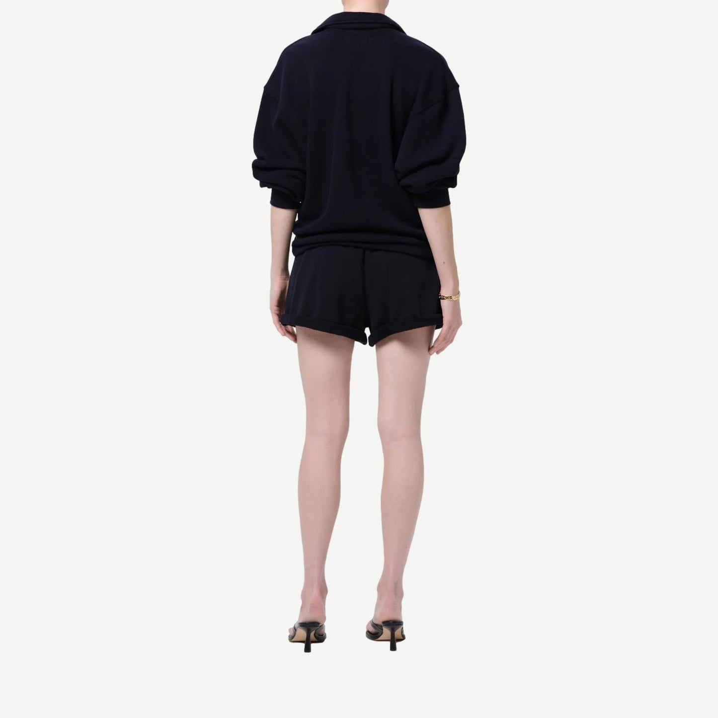 Vivienne Rolled Sweatshort - Navy - Galvanic.co