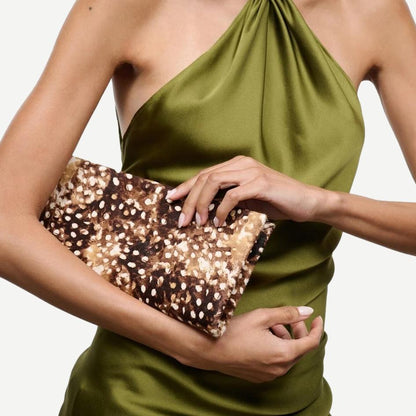 Muse Clutch - Fawn Haircalf