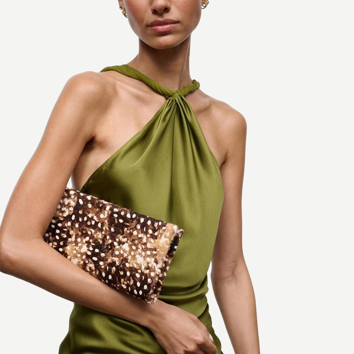 Muse Clutch - Fawn Haircalf