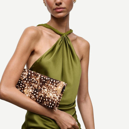 Muse Clutch - Fawn Haircalf