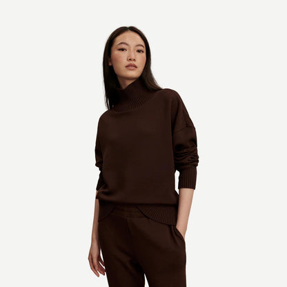 Barker High Neck Sweater - Coffee Bean