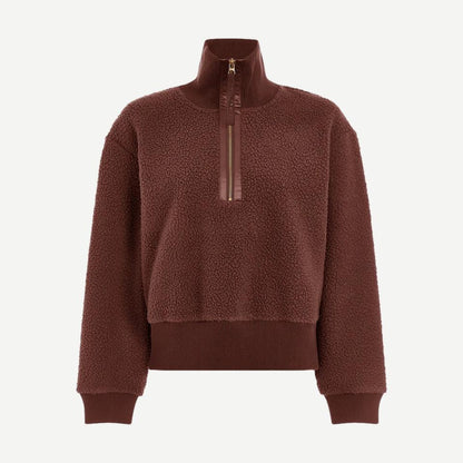 Roselle Half Zip Fleece - Mahogany