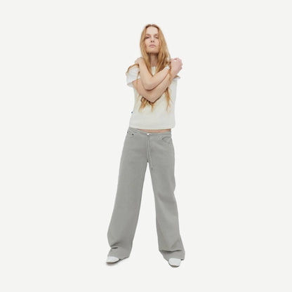 Still Here Cool Jean in Dust denim featuring classic fit and stylish design, displayed on a neutral background.