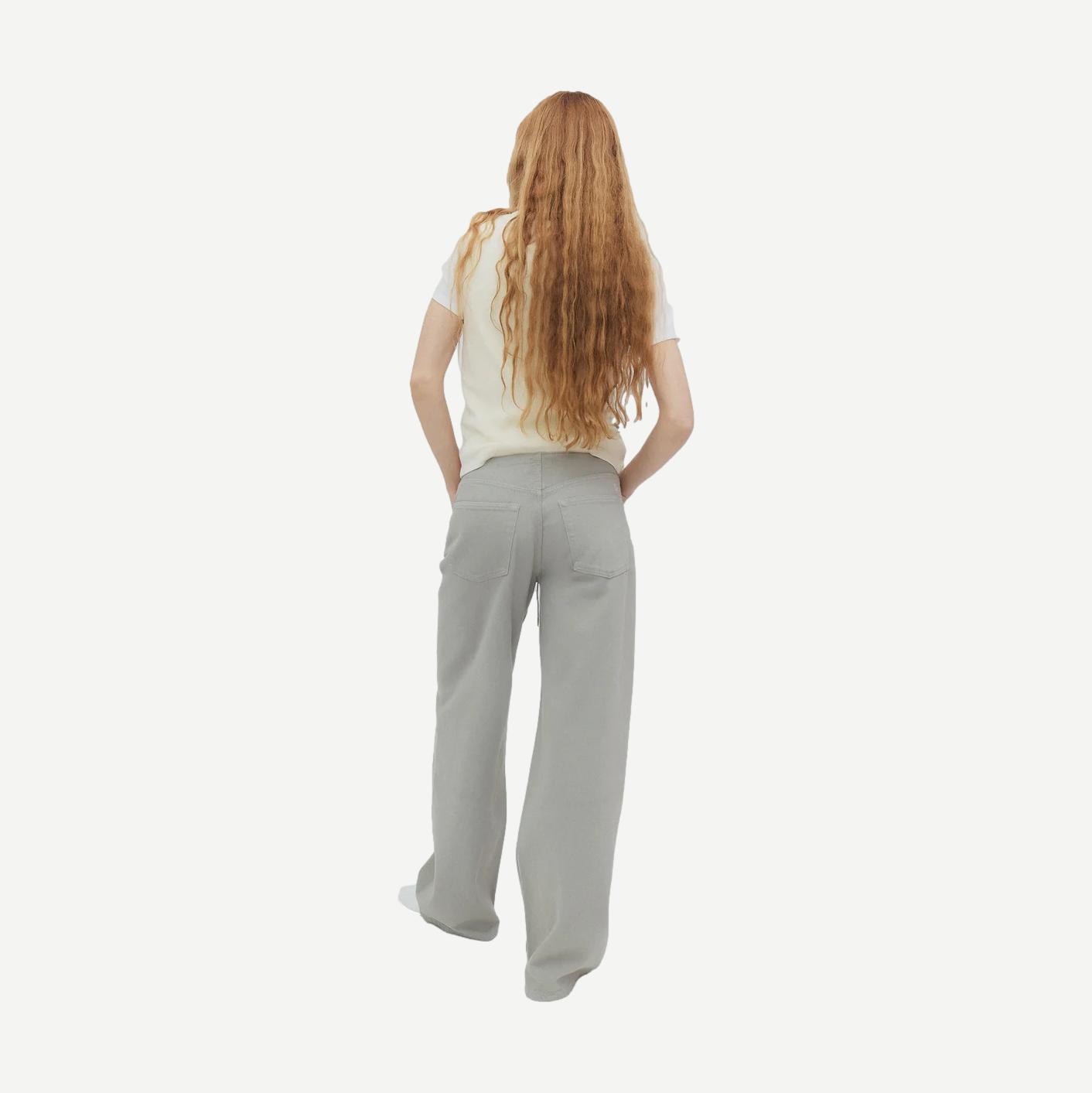 Still Here Cool Jean in Dust denim, showcasing the relaxed fit and classic denim texture with visible stitching and pocket details.