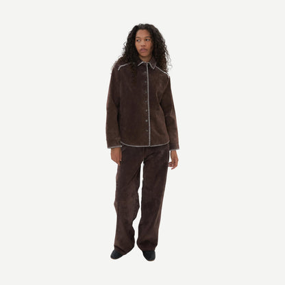 Western Shirt - Chocolate Brown