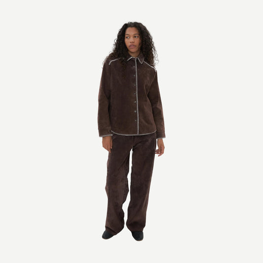 Western Shirt - Chocolate Brown