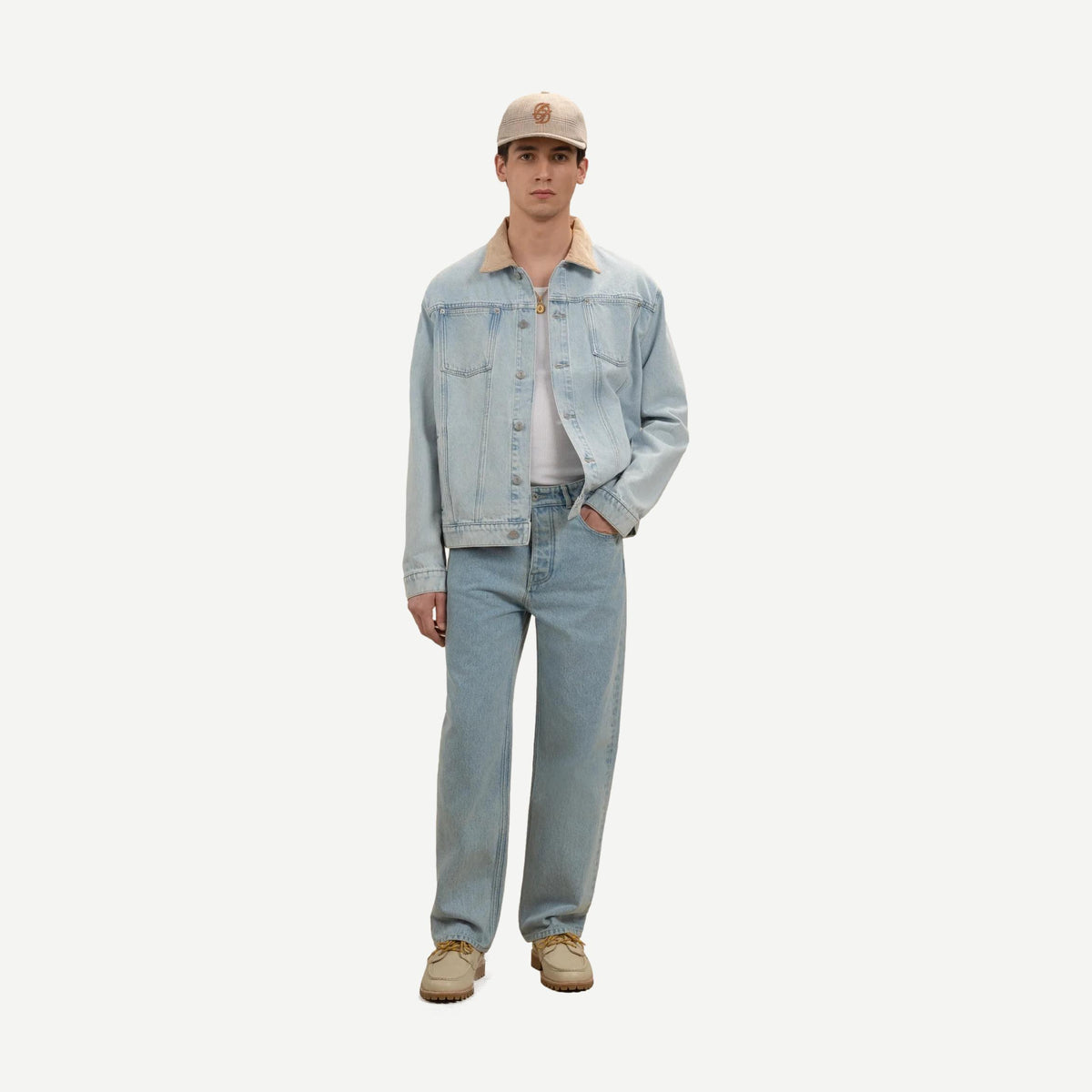 Washed Denim Jacket - Light Blue