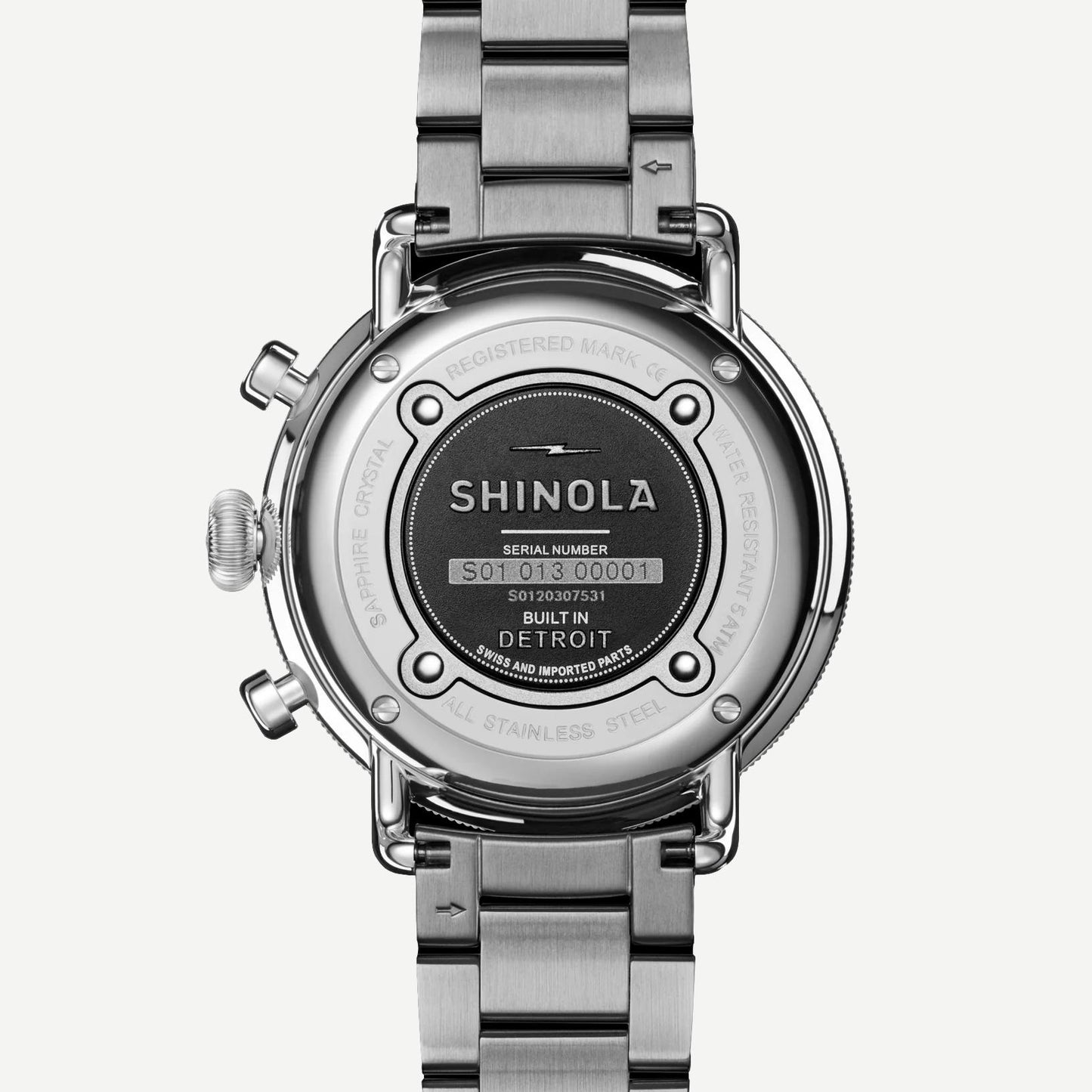 Canfield 2 Eye Chrono 43mm Silver - Dark Olive