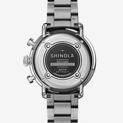 Canfield 2 Eye Chrono 43mm Silver - Dark Olive