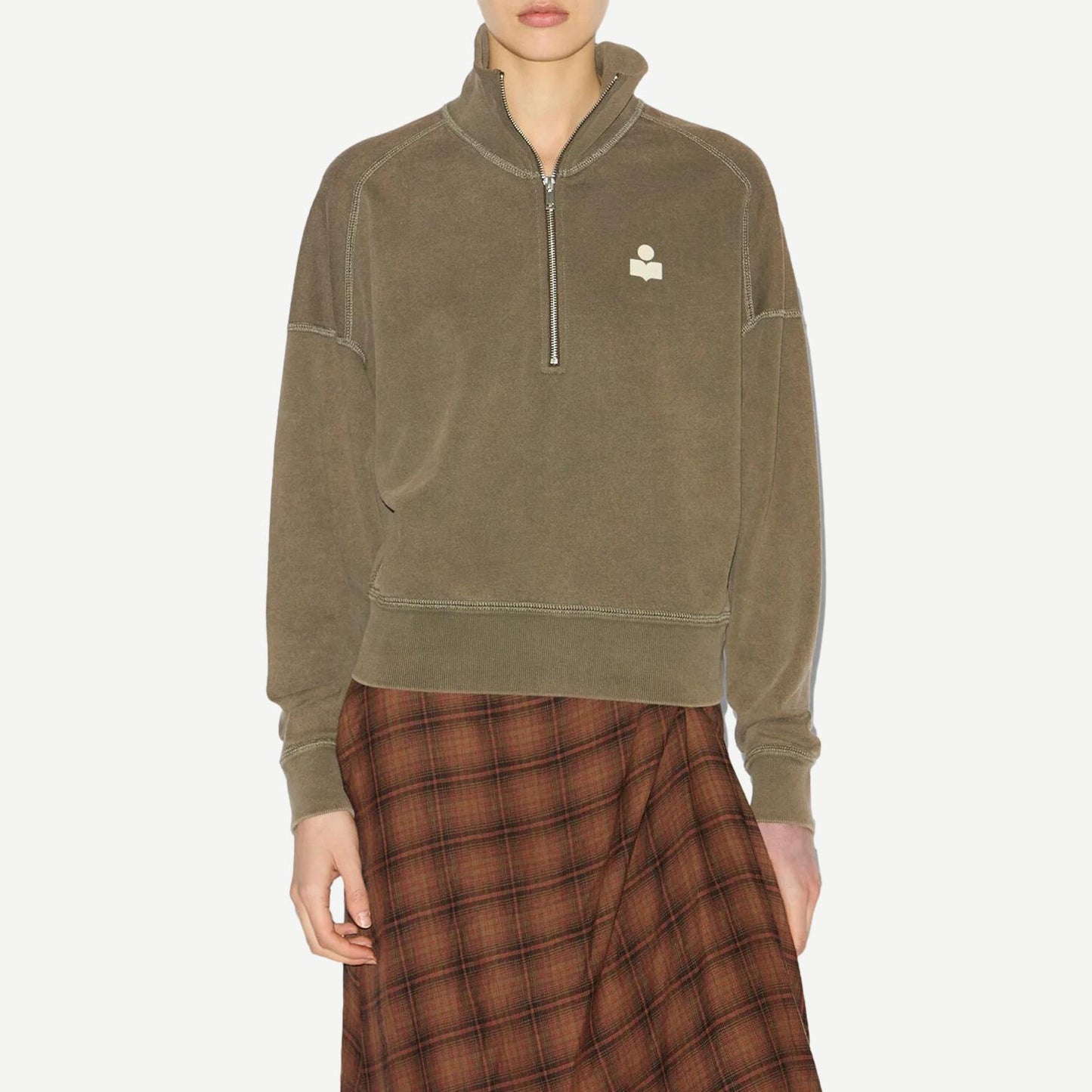 Ross Sweatshirt - Dark Bronze/Ecru