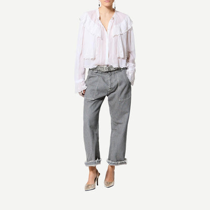 Ermina Pant - Blue/White