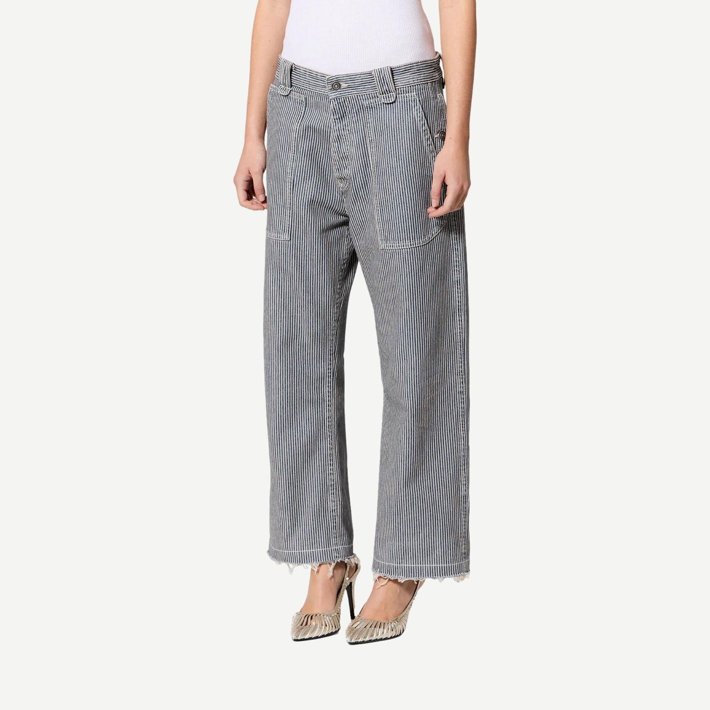 Ermina Pant - Blue/White