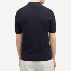 Naples Polo Vertical Knit - Midnight - Galvanic.co