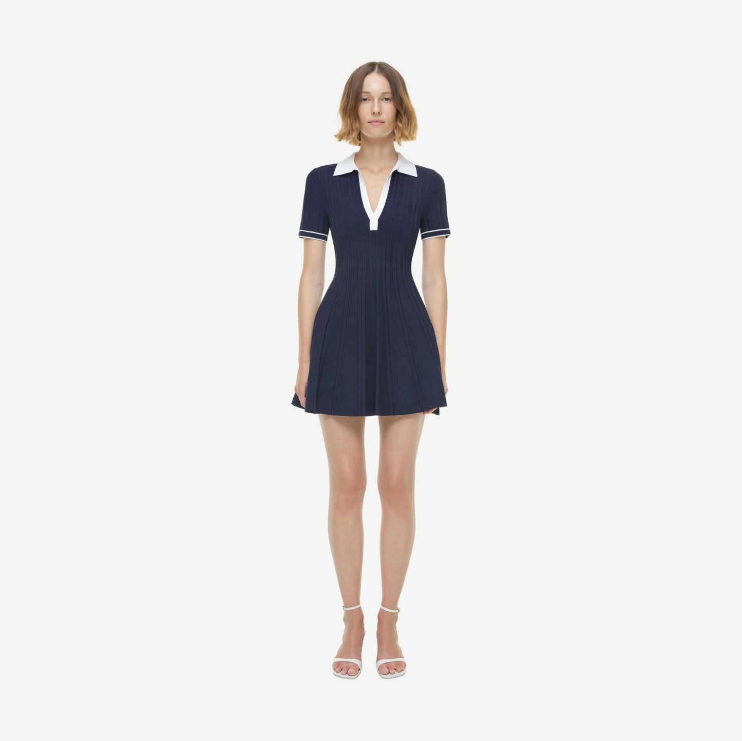 Page Knit Polo Mini Dress - Midnight Multi