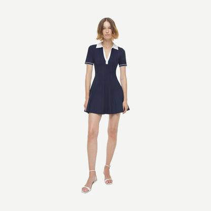 Page Knit Polo Mini Dress - Midnight Multi