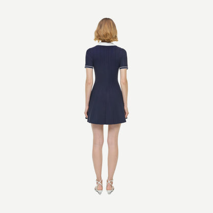 Page Knit Polo Mini Dress - Midnight Multi