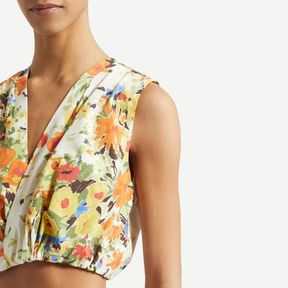 Brooklyn Top - Butter/Poppy Multi - Galvanic.co
