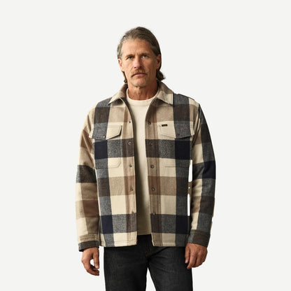 Spokane Insulated Jac Shirt - Cream/Navy
