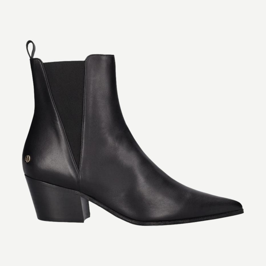 Sky Leather Ankle Boots - Black - Galvanic.co