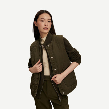 Audrea Reversible Gilet - Sandshell/Forest Night