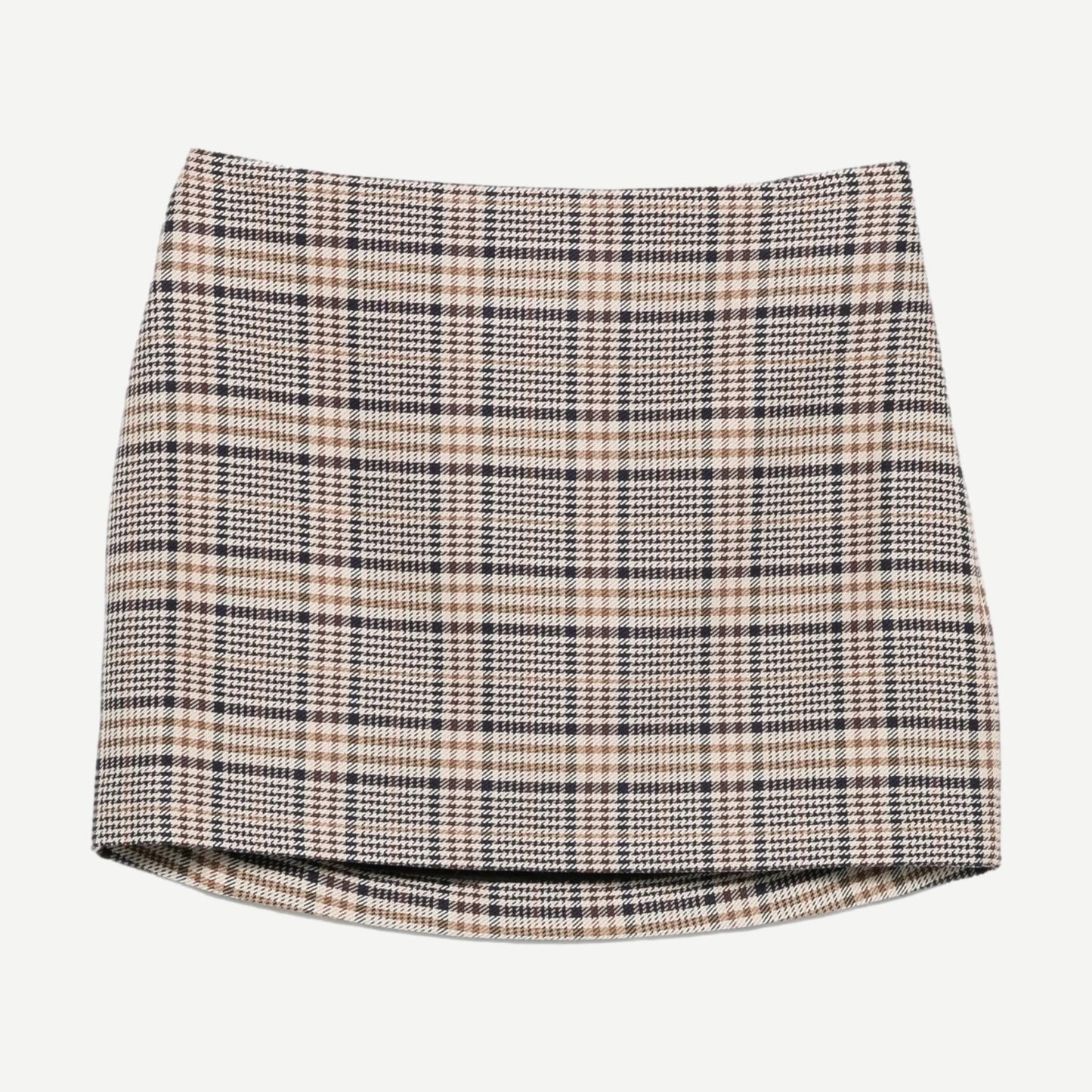 Tierra Skirt - Beige and Navy Checks