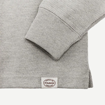 Waffle Knit Thermal Crewneck - Light Heather Grey