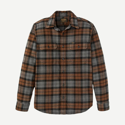 Vintage Flannel Workshirt - Brown/Charcoal Plaid