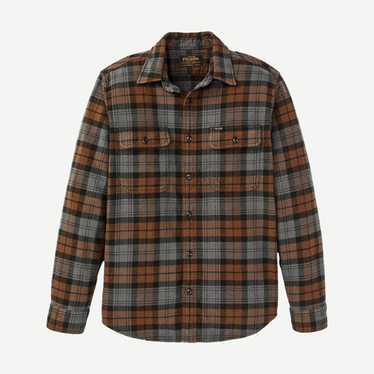 Vintage Flannel Workshirt - Brown/Charcoal Plaid