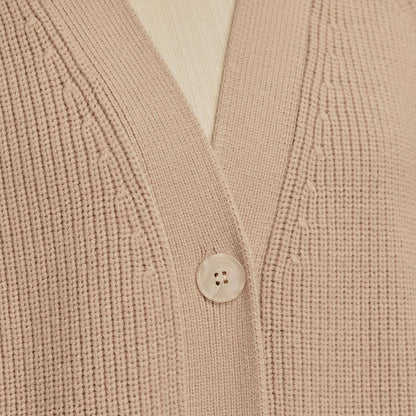 Sitges Button Through Knit - Cement
