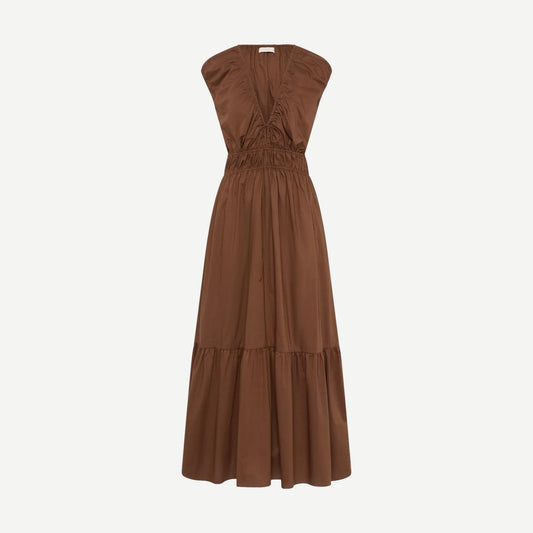 Hedda Maxi Dress - Chestnut Brown - Galvanic.co