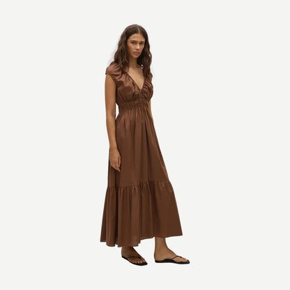 Hedda Maxi Dress - Chestnut Brown - Galvanic.co