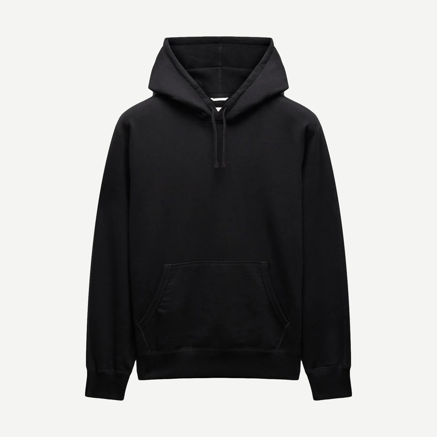Knit Midweight Terry Standard Hoodie - Black - Galvanic.co