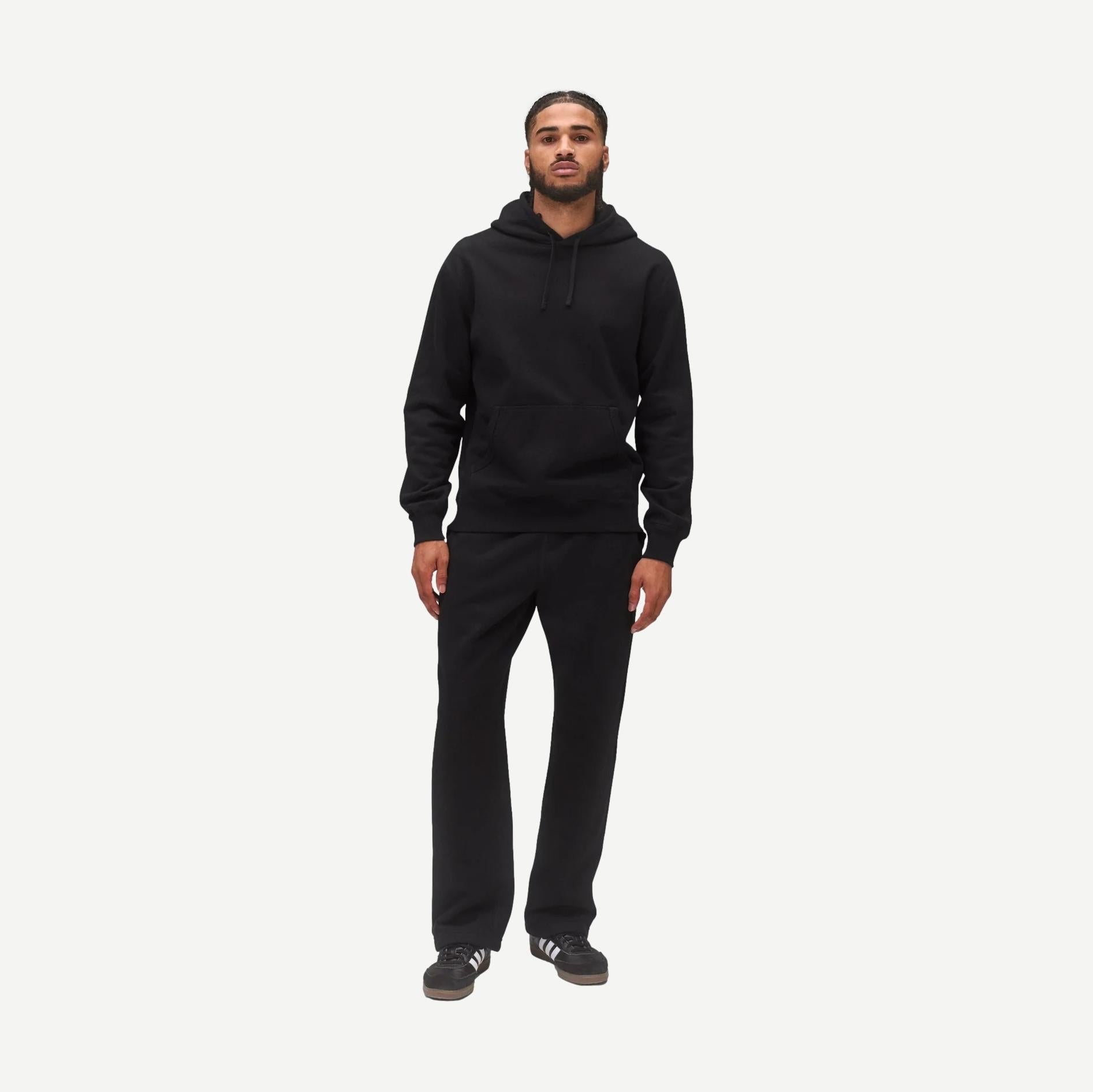 Knit Midweight Terry Standard Hoodie - Black - Galvanic.co