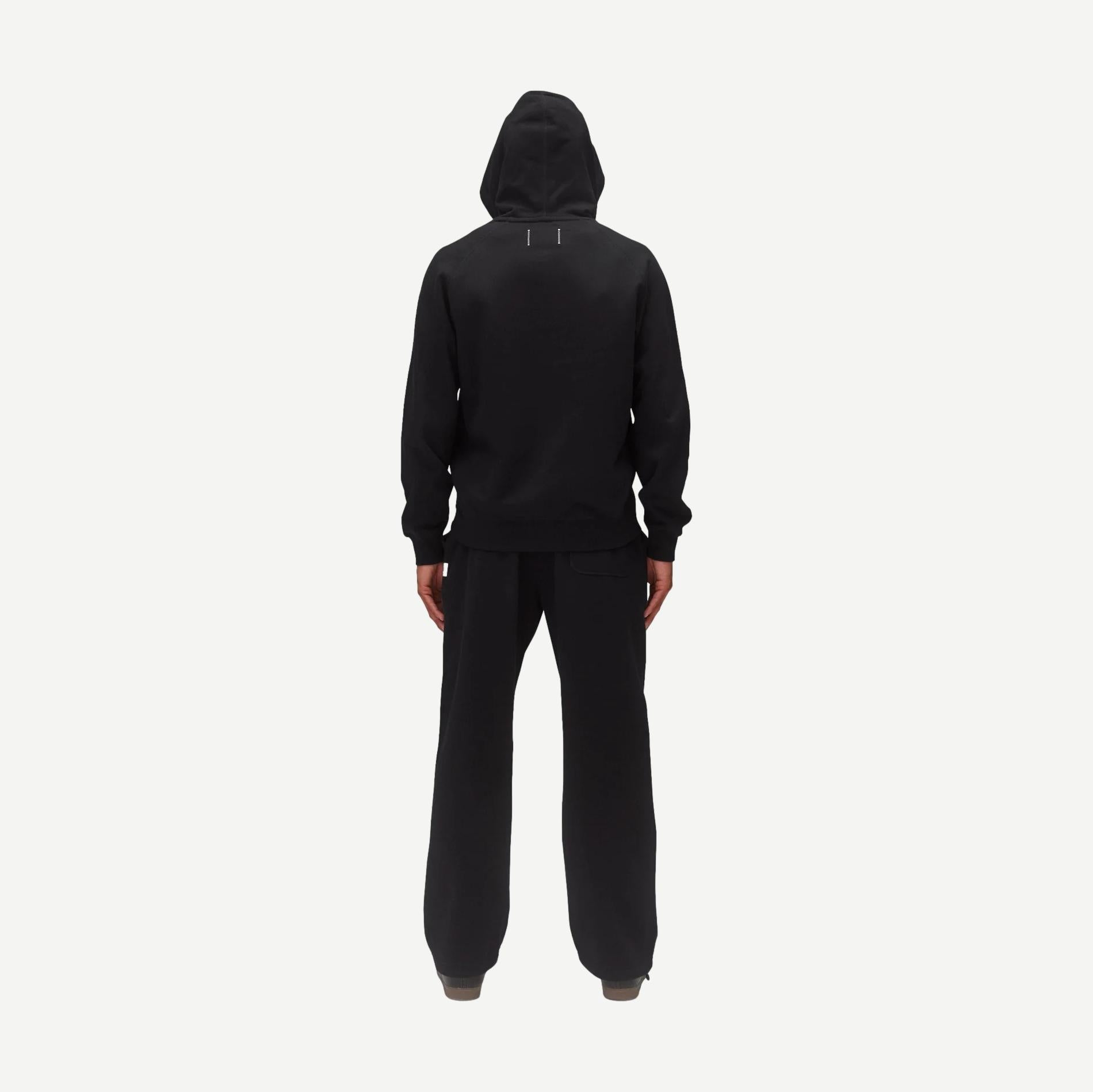 Knit Midweight Terry Standard Hoodie - Black - Galvanic.co