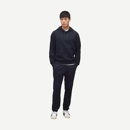 Knit Midweight Terry Standard Hoodie - Navy - Galvanic.co