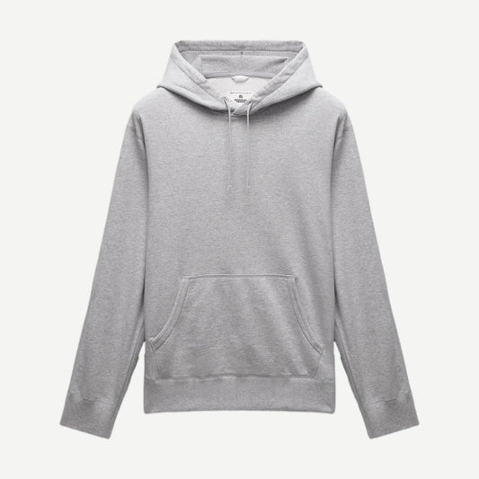 Knit Midweight Terry Standard Hoodie - Heather Grey - Galvanic.co