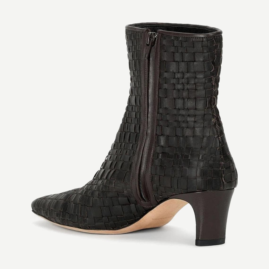 Wally Ankle Boot - Espresso Woven - Galvanic.co