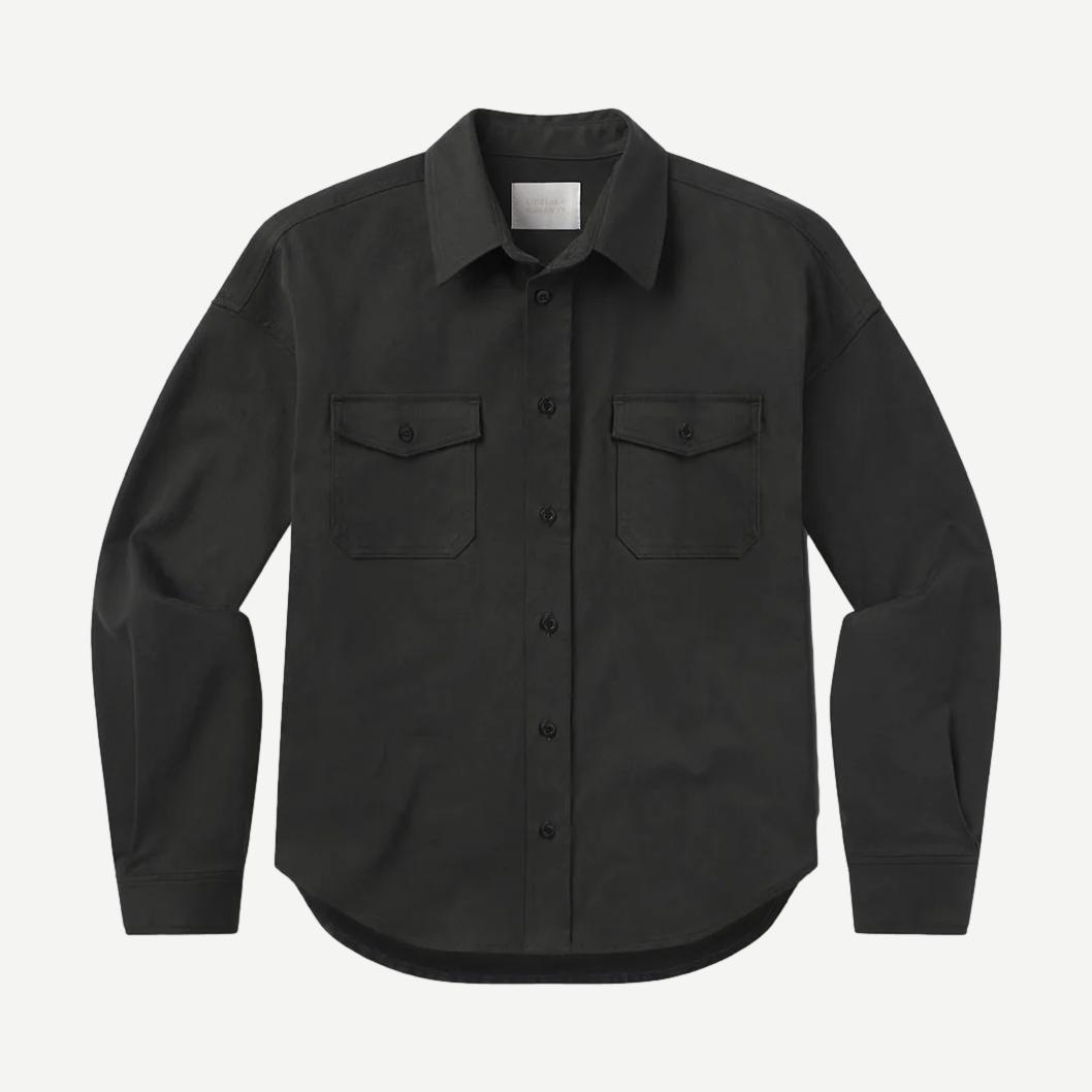 Shigoto Shirt in Cashmere Touch - Grey Green - Galvanic.co