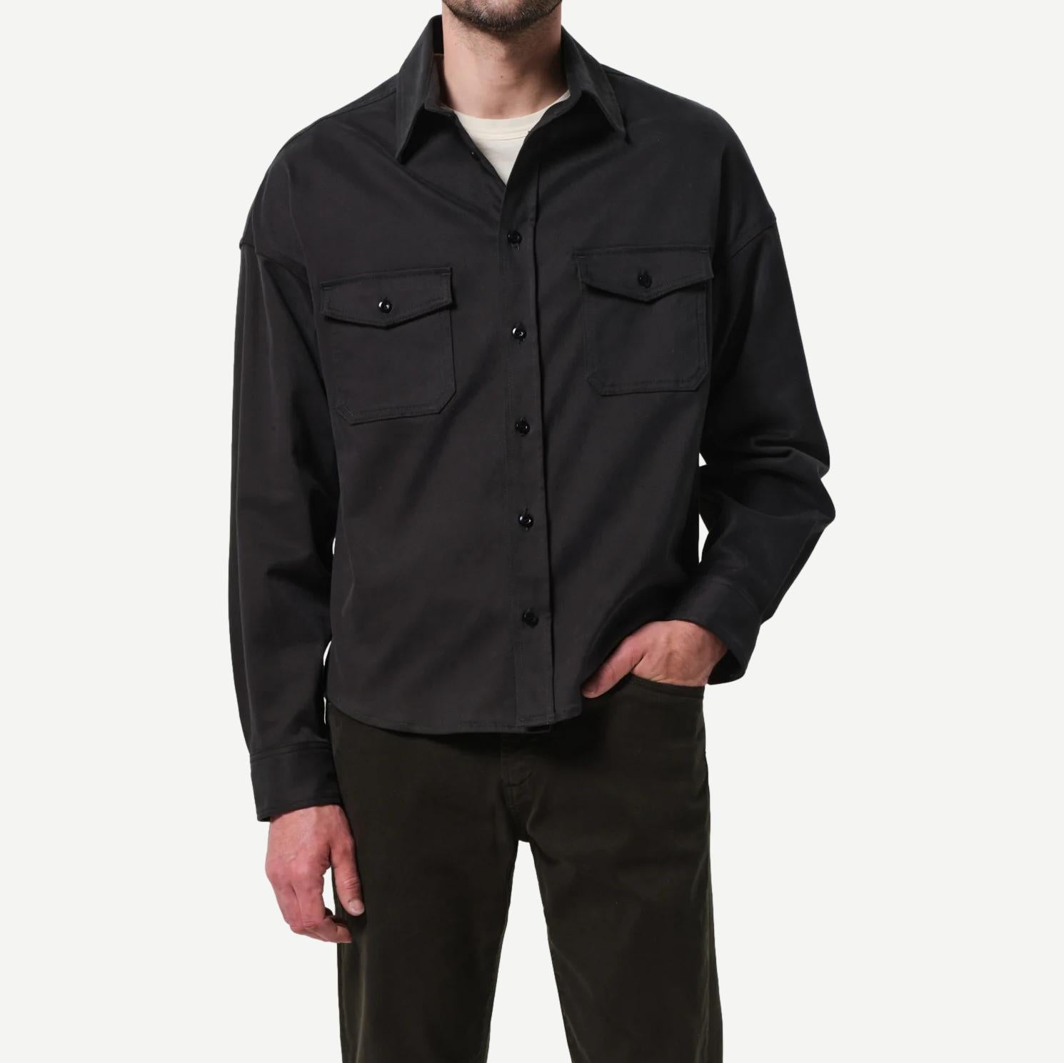 Shigoto Shirt in Cashmere Touch - Grey Green - Galvanic.co