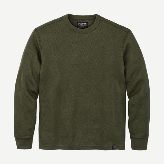 Waffle Knit Thermal Crewneck - Mossyrock - Galvanic.co