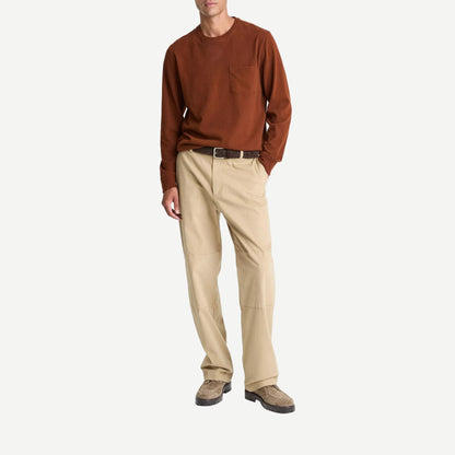 Sueded Jersey Pocket Crewneck - Copperhead - Galvanic.co