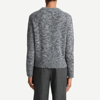 Marled Crew Neck Sweater - Medium Heather Grey - Galvanic.co